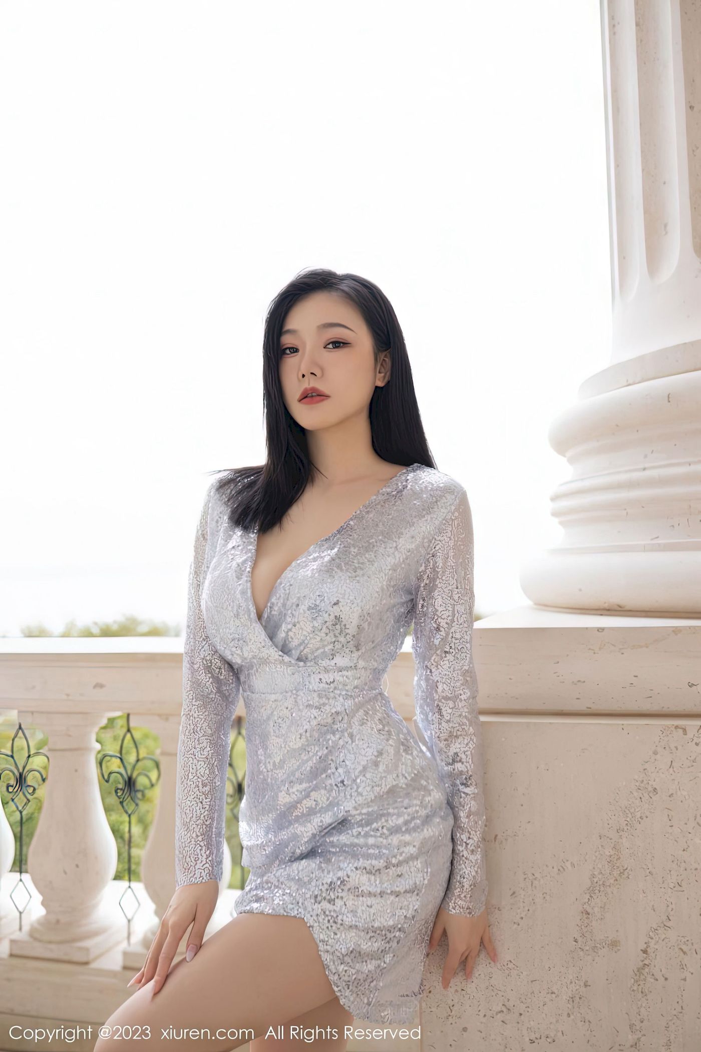 [XiuRen秀人网] No.6264 安然anran - 银灰短裙+原色丝袜-御萝部落